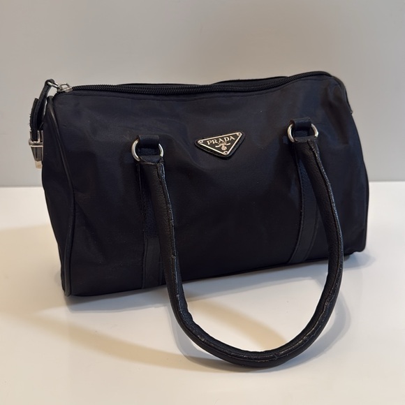 PRADA Vintage Nylon And Leather Handbag - Picture 5 of 9